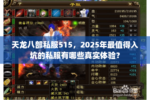 天龙八部私服515，2025年最值得入坑的私服有哪些真实体验？