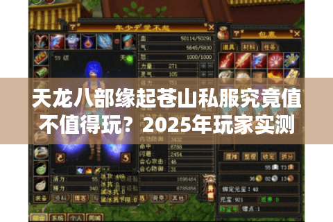 天龙八部缘起苍山私服究竟值不值得玩？2025年玩家实测避坑手册