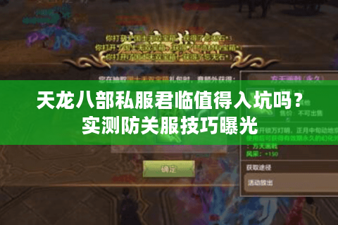 天龙八部私服君临值得入坑吗？实测防关服技巧曝光