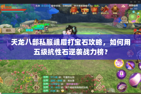 天龙八部私服峨眉打宝石攻略，如何用五级抗性石逆袭战力榜？