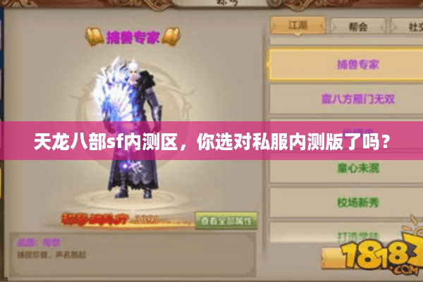 天龙八部sf内测区,你选对私服内测版了吗? 天龙八部sf内测区,你选对私服内测版了吗?