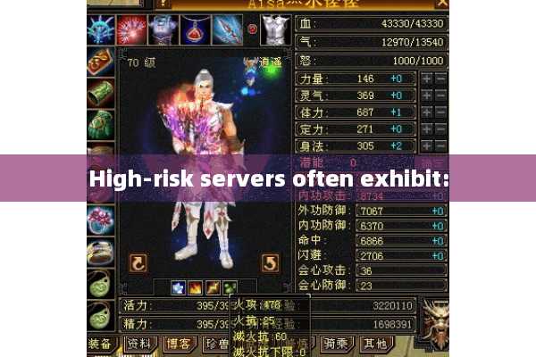 High-risk servers often exhibit: High-risk servers often exhibit: