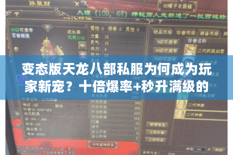 变态版天龙八部私服为何成为玩家新宠？十倍爆率+秒升满级的秘密解析