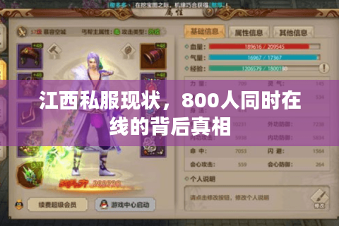 江西私服现状，800人同时在线的背后真相