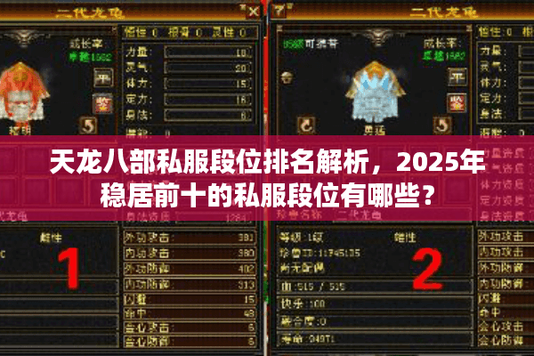 天龙八部私服段位排名解析，2025年稳居前十的私服段位有哪些？