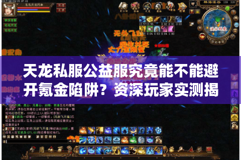 天龙私服公益服究竟能不能避开氪金陷阱?资深玩家实测揭秘 天龙私服公益服究竟能不能避开氪金陷阱?资深玩家实测揭秘