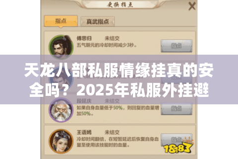 天龙八部私服情缘挂真的安全吗？2025年私服外挂避坑指南
