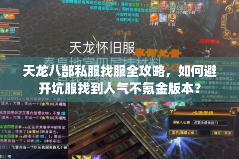 天龙八部私服找服全攻略，如何避开坑服找到人气不氪金版本？