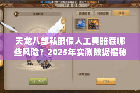 天龙八部私服假人工具暗藏哪些风险？2025年实测数据揭秘
