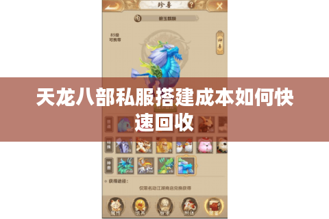 天龙八部私服搭建成本如何快速回收