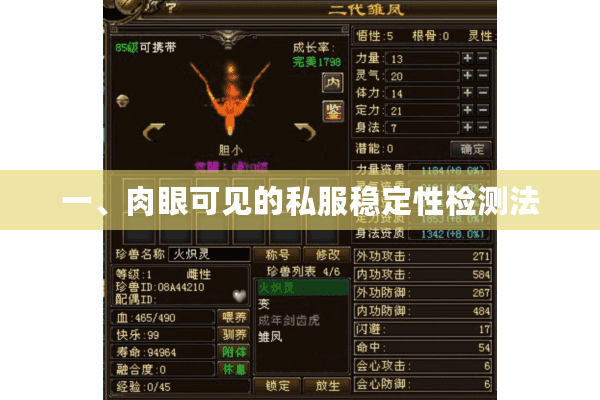 一、肉眼可见的私服稳定性检测法