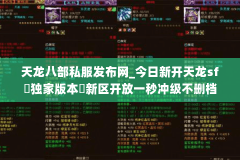 天龙八部私服发布网_今日新开天龙sf▷独家版本◁新区开放一秒冲级不删档