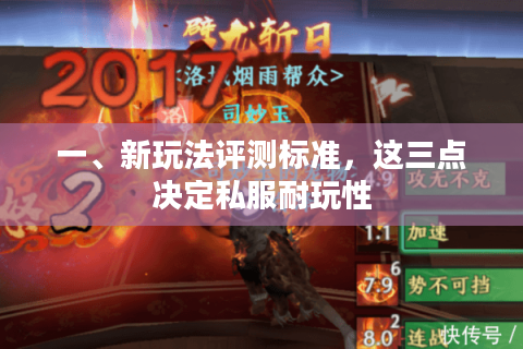 一、新玩法评测标准，这三点决定私服耐玩性