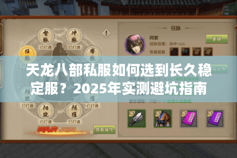 天龙八部私服如何选到长久稳定服？2025年实测避坑指南