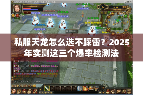 私服天龙怎么选不踩雷？2025年实测这三个爆率检测法