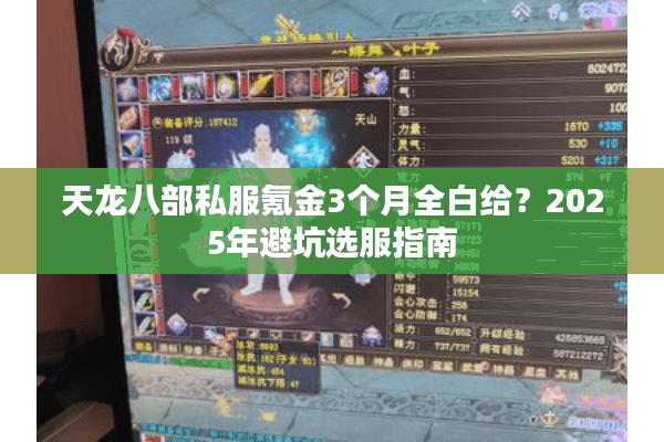 天龙八部私服氪金3个月全白给？2025年避坑选服指南