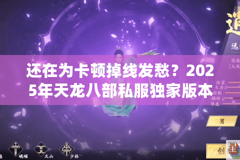 还在为卡顿掉线发愁？2025年天龙八部私服独家版本避坑三步法