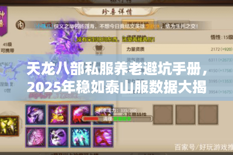 天龙八部私服养老避坑手册，2025年稳如泰山服数据大揭秘