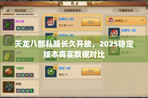 天龙八部私服长久开放，2025稳定版本真实数据对比