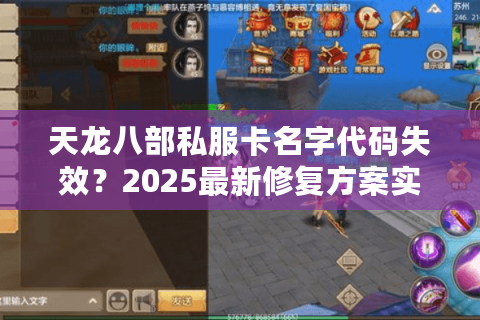 天龙八部私服卡名字代码失效？2025最新修复方案实测