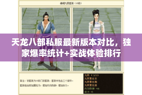 天龙八部私服最新版本对比，独家爆率统计+实战体验排行
