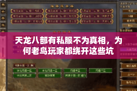 天龙八部有私服不为真相，为何老鸟玩家都绕开这些坑