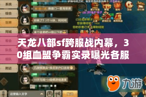 天龙八部sf跨服战内幕，30组血盟争霸实录曝光各服优劣势