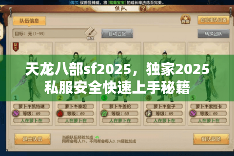 天龙八部sf2025，独家2025私服安全快速上手秘籍