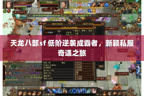 天龙八部sf 低阶逆袭成霸者，新颖私服奇遇之旅