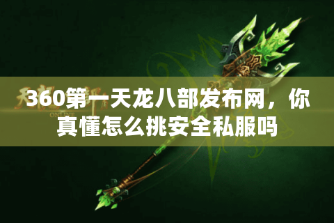 360第一天龙八部发布网，你真懂怎么挑安全私服吗