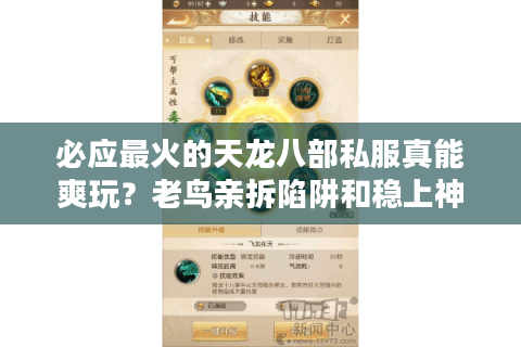 必应最火的天龙八部私服真能爽玩？老鸟亲拆陷阱和稳上神技