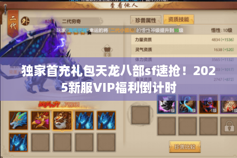 独家首充礼包天龙八部sf速抢！2025新服VIP福利倒计时