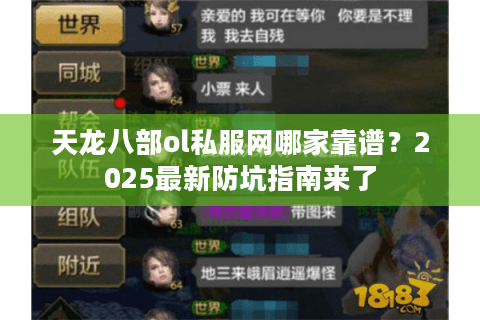 天龙八部ol私服网哪家靠谱？2025最新防坑指南来了