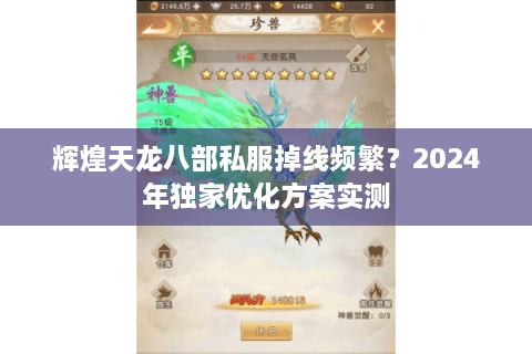 辉煌天龙八部私服掉线频繁？2024年独家优化方案实测