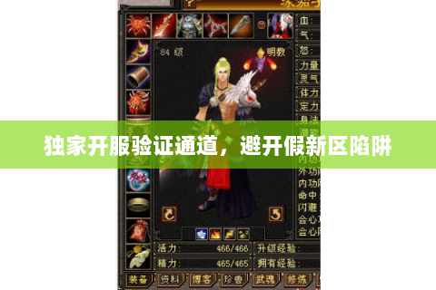 独家开服验证通道，避开假新区陷阱