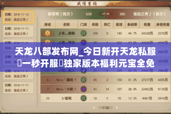 天龙八部发布网_今日新开天龙私服▷一秒开服◁独家版本福利元宝全免费