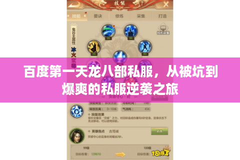 百度第一天龙八部私服，从被坑到爆爽的私服逆袭之旅