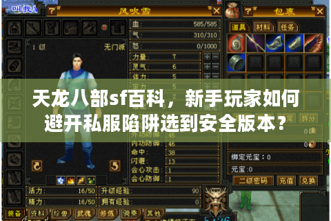 天龙八部sf百科，新手玩家如何避开私服陷阱选到安全版本？