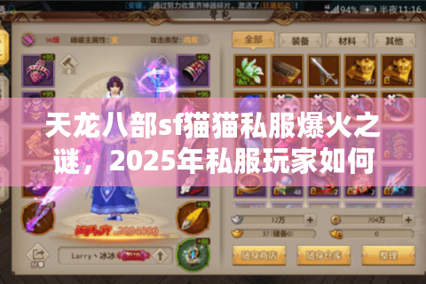 天龙八部sf猫猫私服爆火之谜，2025年私服玩家如何选对稳定版本？