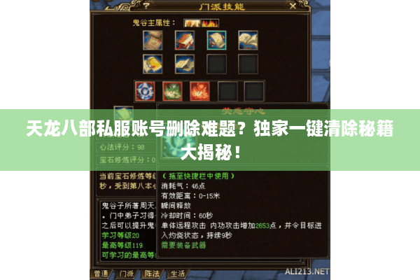 天龙八部私服账号删除难题？独家一键清除秘籍大揭秘！