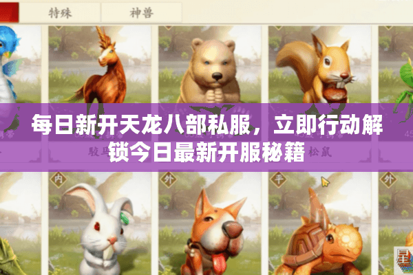 每日新开天龙八部私服，立即行动解锁今日最新开服秘籍
