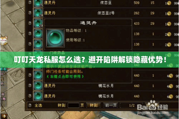 叮叮天龙私服怎么选？避开陷阱解锁隐藏优势！