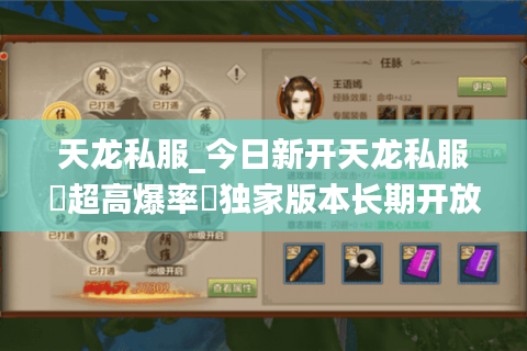 天龙私服_今日新开天龙私服▷超高爆率◁独家版本长期开放不关服