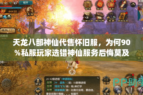 天龙八部神仙代售怀旧服，为何90%私服玩家选错神仙服务后悔莫及？