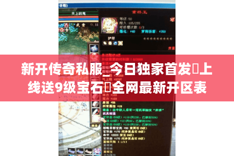 新开传奇私服_今日独家首发▷上线送9级宝石◁全网最新开区表
