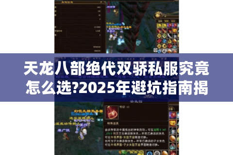 天龙八部绝代双骄私服究竟怎么选?2025年避坑指南揭秘