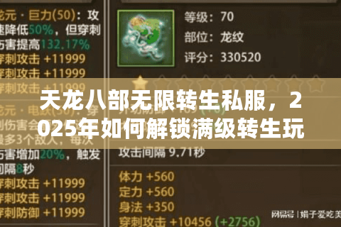 天龙八部无限转生私服，2025年如何解锁满级转生玩法？