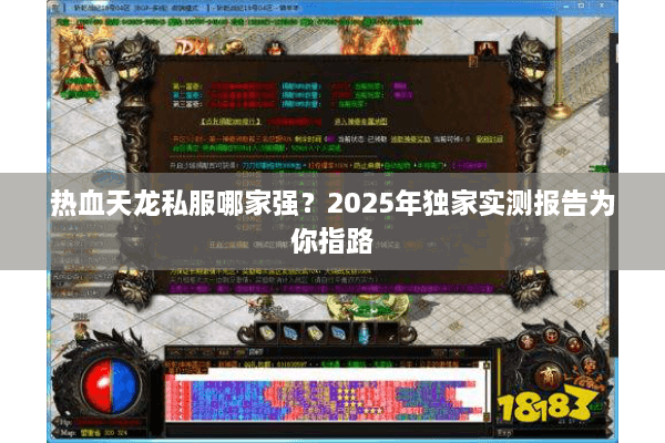 热血天龙私服哪家强？2025年独家实测报告为你指路
