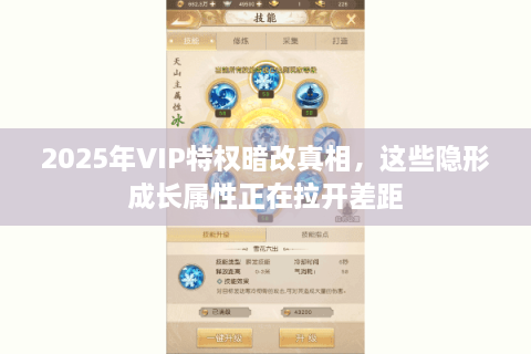 2025年VIP特权暗改真相，这些隐形成长属性正在拉开差距