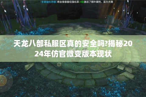 天龙八部私服区真的安全吗?揭秘2024年仿官微变版本现状